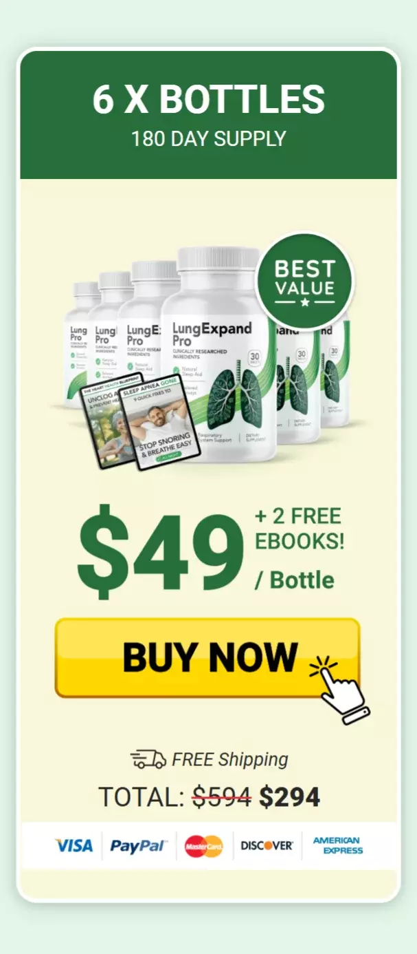 LungExpand Pro™ 6 bottles pricing